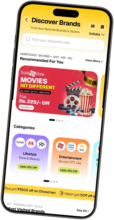 Sconto app showing exclusive brand deals